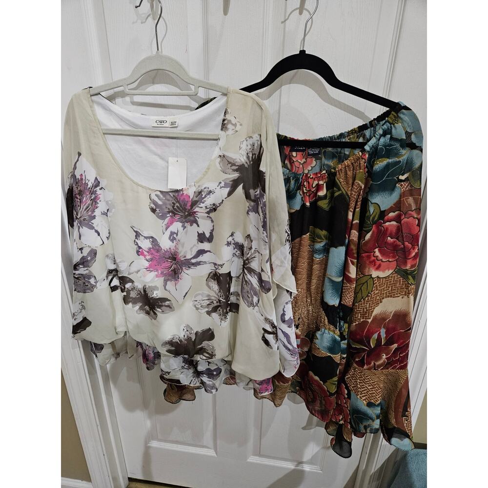 Cato and Select Woman Blouses New Lot 2 Size 1X